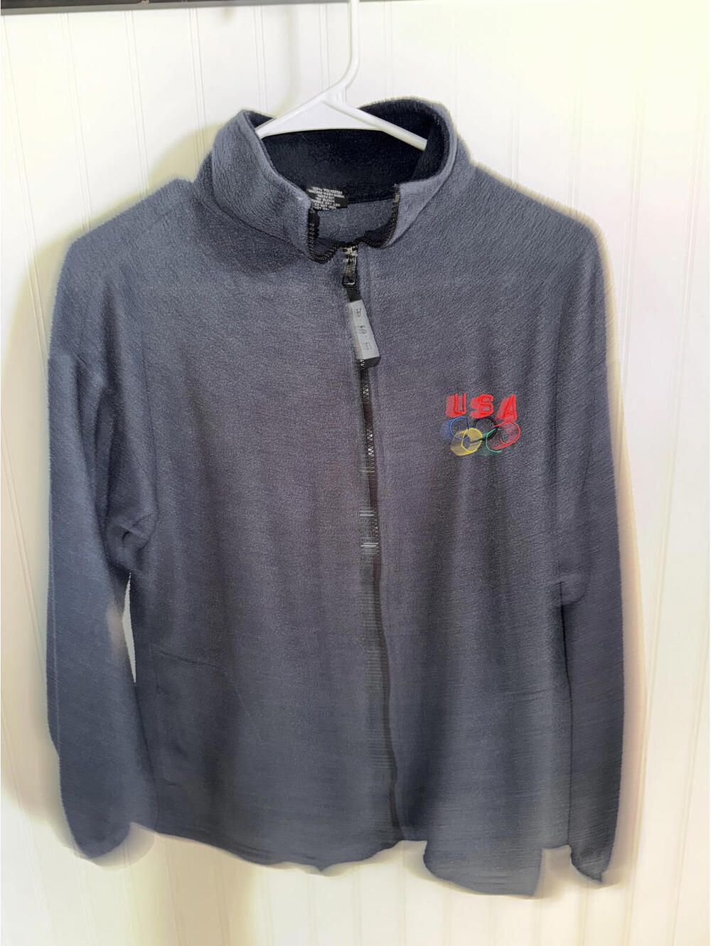 Vintage Official Olympics USA Full Zip Fleece Jacket Medium